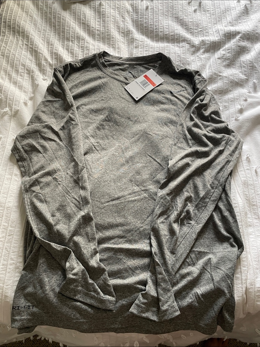 Nike Men's Long-Sleeve Crew Shirt - Heather Gray